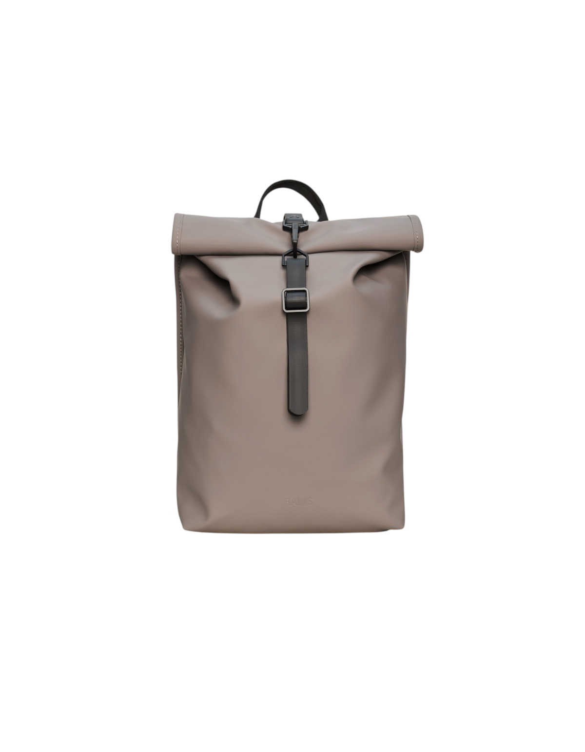 Zaino DevidLabel Rains Rolltop Rucksack Mini colore Cinder in tessuto PU impermeabile con chiusura a moschettone