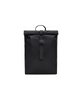 Zaino DevidLabel Rains Rolltop Rucksack Mini nero in tessuto PU impermeabile con chiusura a moschettone