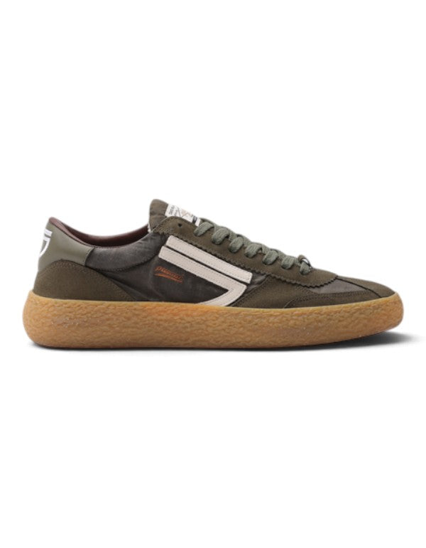 Sneaker DevidLabel Puraai 1.01 Vintage color sidro con suola in gomma naturale e design a profilo basso