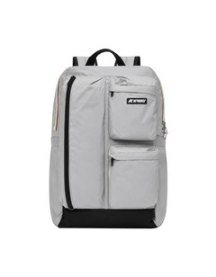 Zaino DevidLabel K-Way Ambert colore Grey Frost con tasche frontali e dettagli tecnici per uso quotidiano