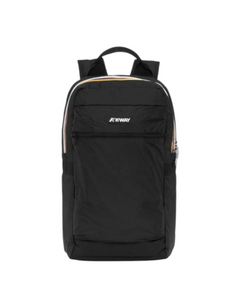 Zaino DevidLabel K-Way Mid Laon Black Pure compatto e funzionale con dettagli iconici e tasca frontale