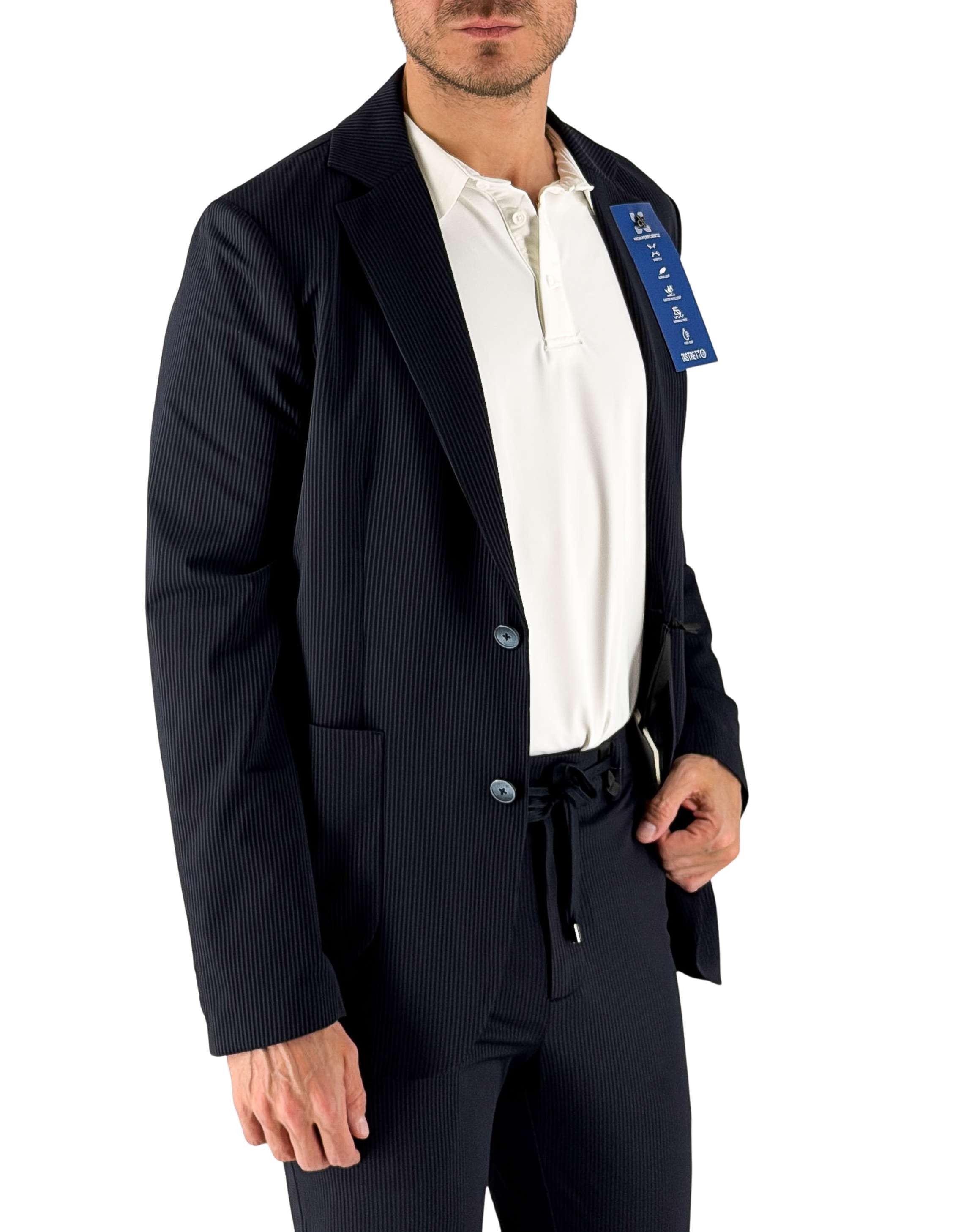 Distretto 12 Jacket Leccio Blu – dettaglio prodotto 2 – Master SKU D12_FC6UGA1595T0893DD000003_BLU