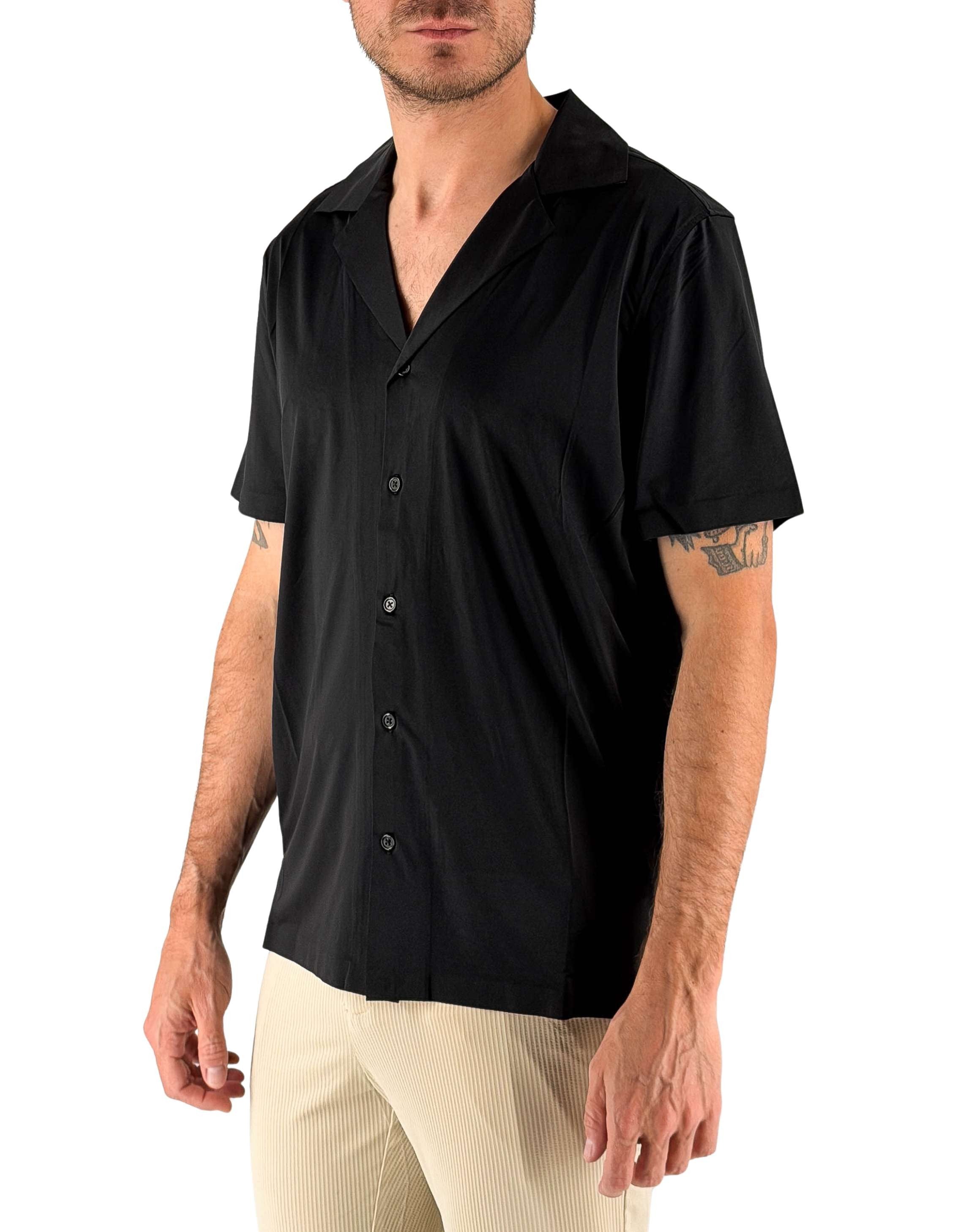 Distretto 12 Shirt Bowling T-active Nero – vista principale – Master SKU D12_FC6UCA1581T0731DD000009_NERO