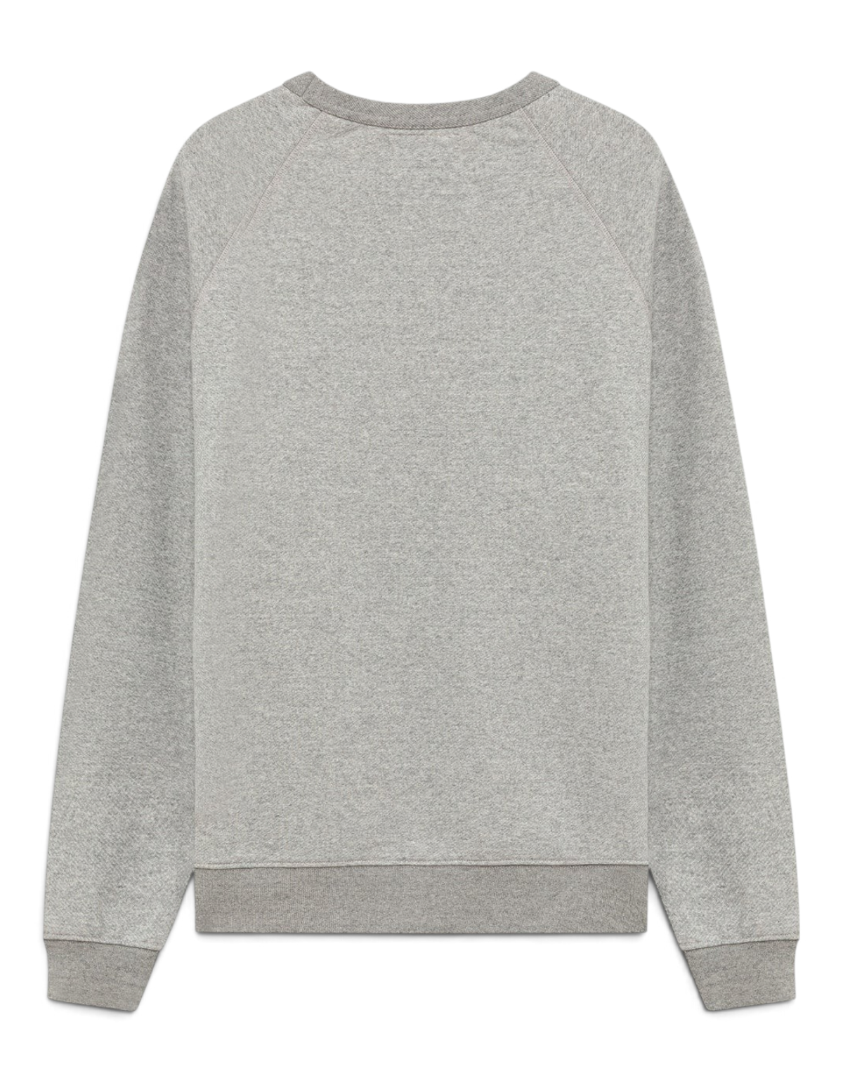 Felpa Roy Roger's Workwear Crew OG grigio mélange, vista posteriore con finiture a coste