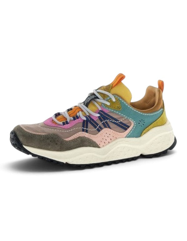 Flower Mountain Sneaker Sanchia Uni Cow Velour/Nylon Mud-Green-Zucca – dettaglio prodotto 4 – Master SKU FWM_2020101-70-4D53