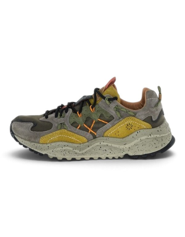 Flower Mountain Sneaker Yamabushi Man Suede/Nylon Mud-Dark Brown-Acid – vista principale – Master SKU FWM_2019509-03-4D96