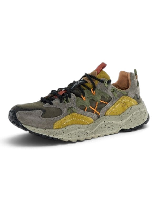 Flower Mountain Sneaker Yamabushi Man Suede/Nylon Mud-Dark Brown-Acid – dettaglio prodotto 4 – Master SKU FWM_2019509-03-4D96