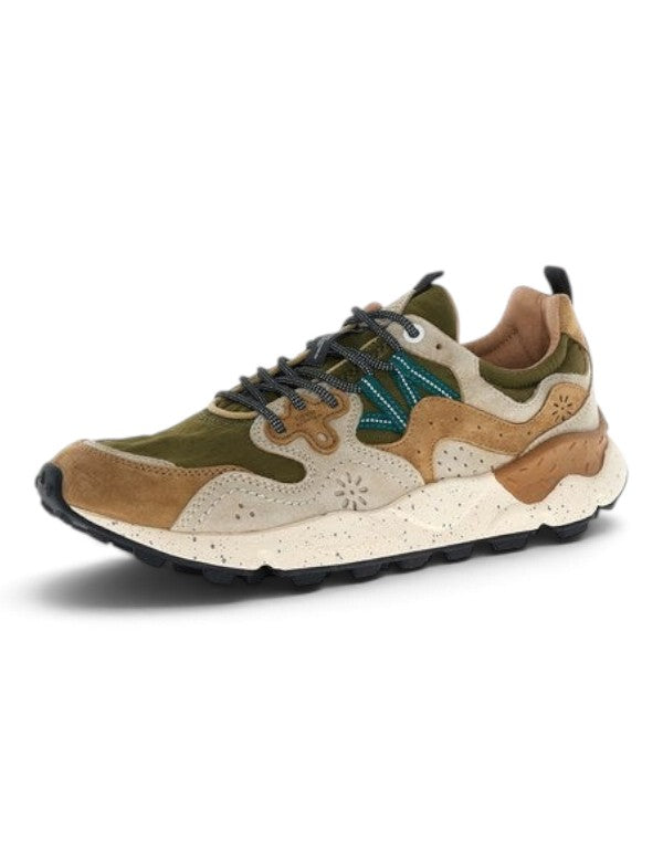 Flower Mountain Sneaker Yamano 3 Man Suede/Nylon Cream-Brown-Taupe – dettaglio prodotto 4 – Master SKU FWM_2017816-01-1E98