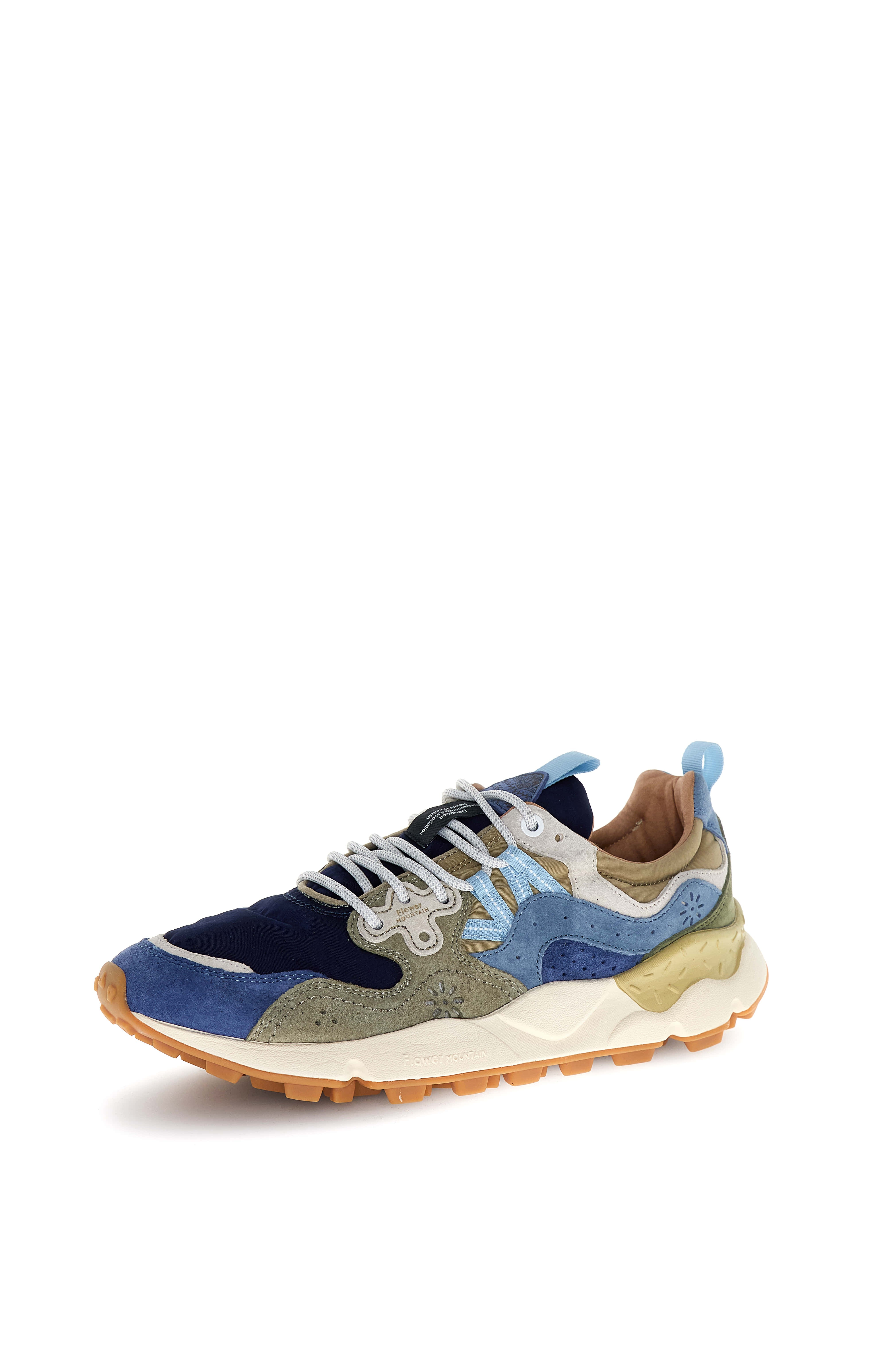 Flower Mountain Sneaker Yamano 3 Man Suede/nylon Navy-blue-kaki Bleu – dettaglio prodotto 2 – Master SKU FWM_2017816-01-3C11