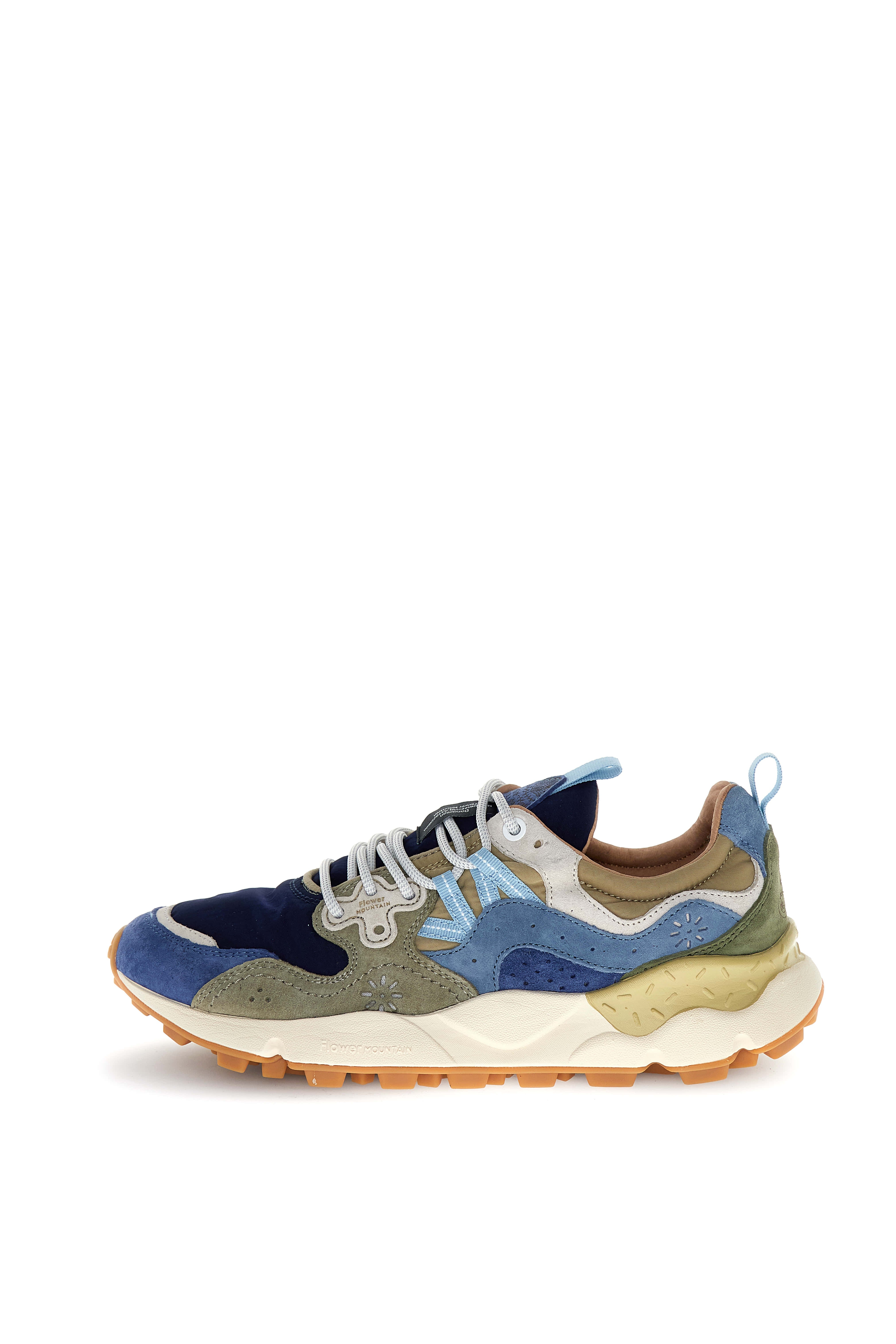 Flower Mountain Sneaker Yamano 3 Man Suede/nylon Navy-blue-kaki Bleu – dettaglio prodotto 4 – Master SKU FWM_2017816-01-3C11