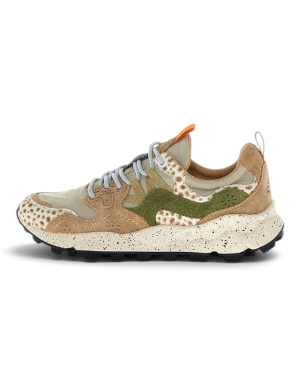 Flower Mountain Sneaker Yamano 3 Uni Cow Velour Beige-Cognac-Brown – vista principale – Master SKU FWM_2017818-70-2E51
