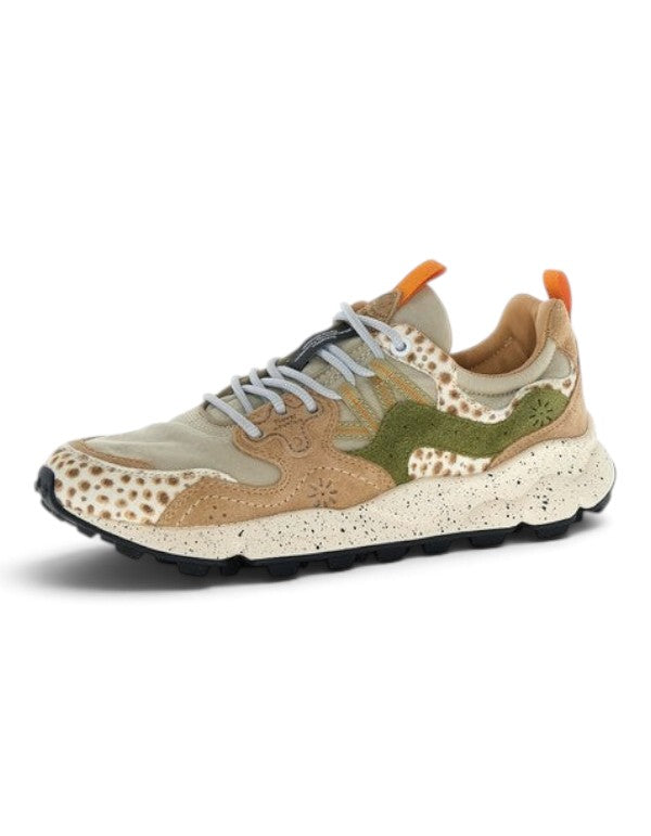 Flower Mountain Sneaker Yamano 3 Uni Cow Velour Beige-Cognac-Brown – dettaglio prodotto 4 – Master SKU FWM_2017818-70-2E51