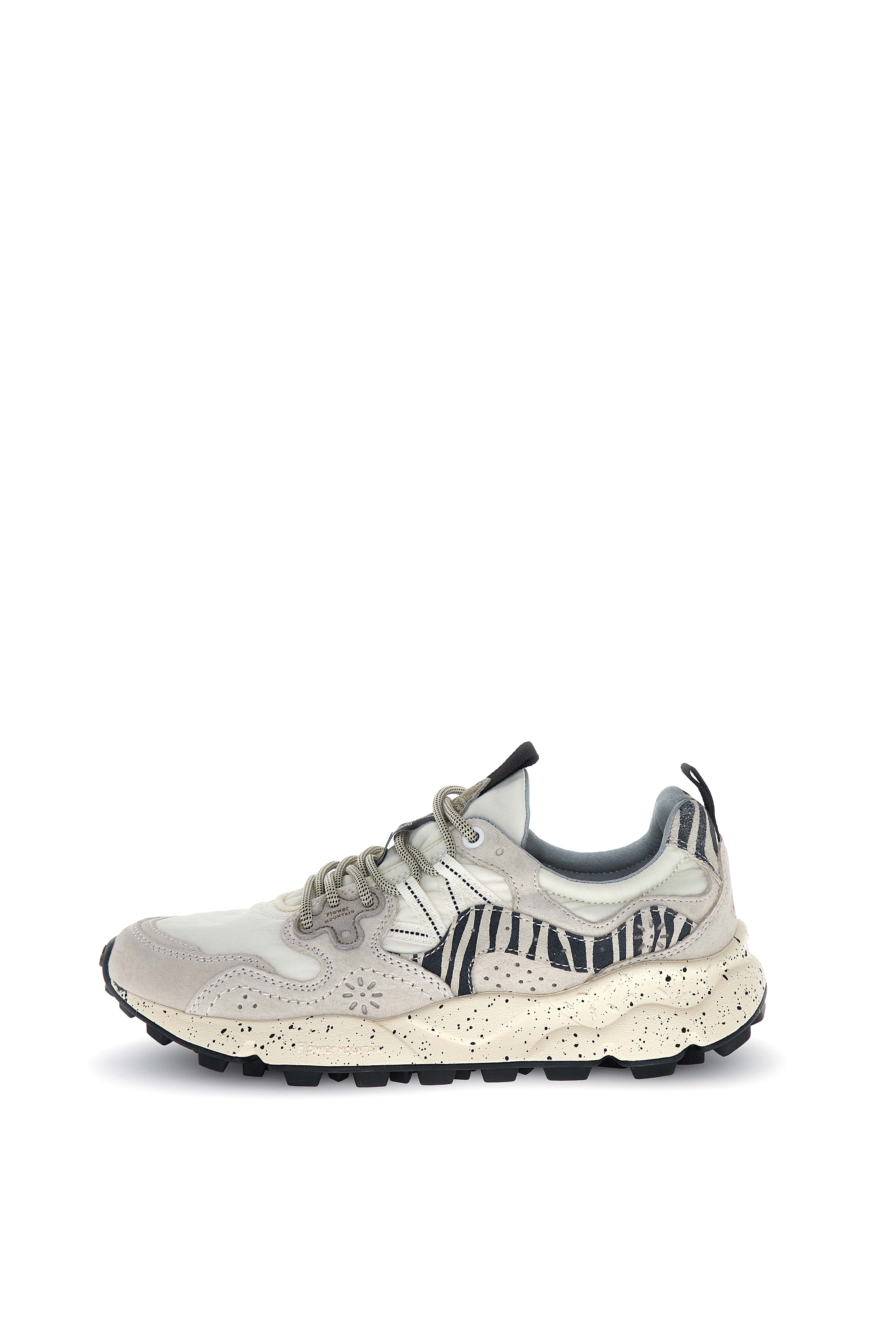 Flower Mountain Sneaker Yamano 3 Uni Suede/nylon/animalier Off White-black Bianco. – dettaglio prodotto 4 – Master SKU FWM_2017818-63-1N36