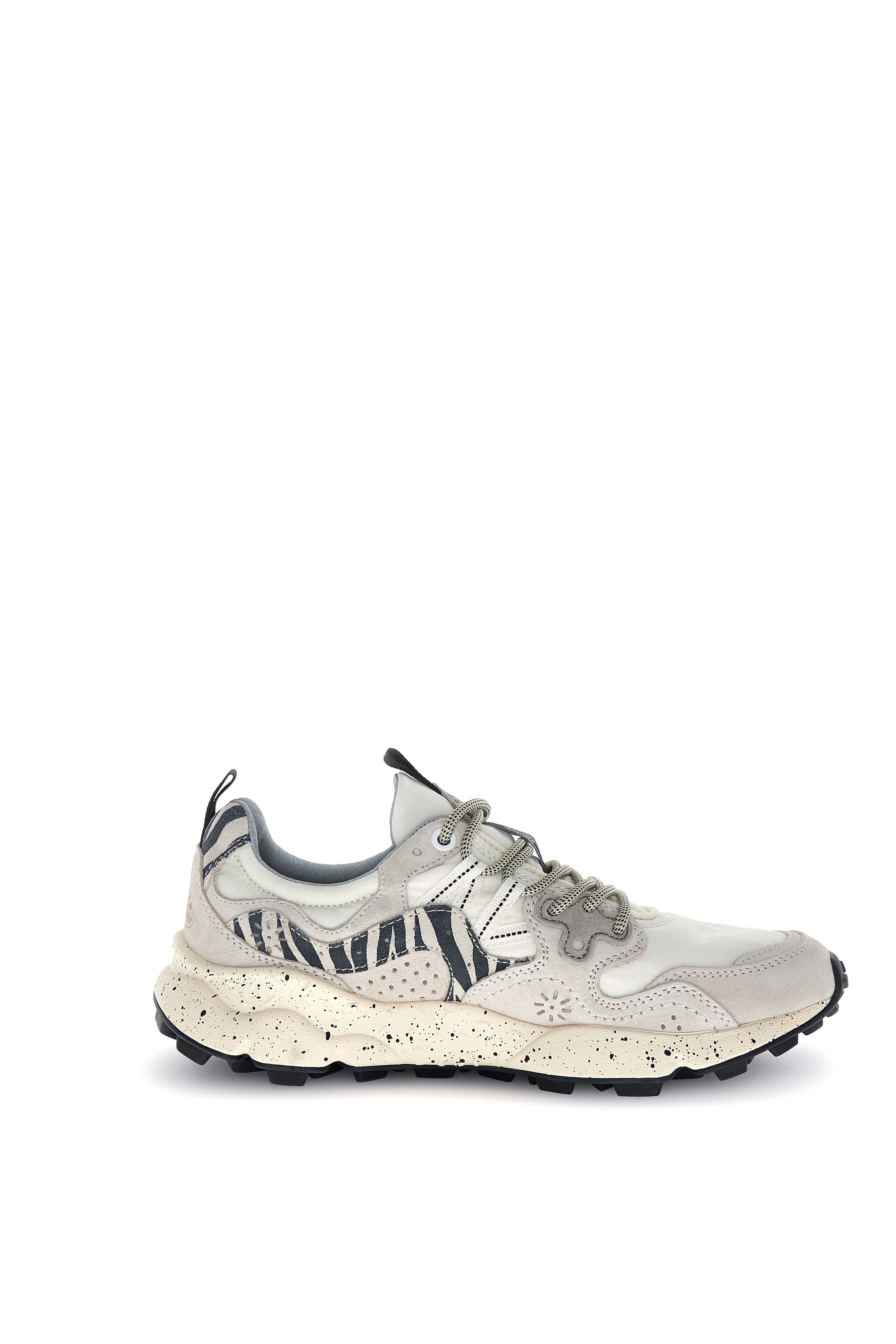 Flower Mountain Sneaker Yamano 3 Uni Suede/nylon/animalier Off White-black Bianco. – dettaglio prodotto 5 – Master SKU FWM_2017818-63-1N36