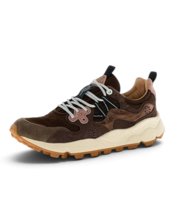 Flower Mountain Sneaker Yamano 3 Uni Suede/Nylon/Laminated Goat Skin Brown-Bronze-Pink – dettaglio prodotto 3 – Master SKU FWM_2017818-82-4D80