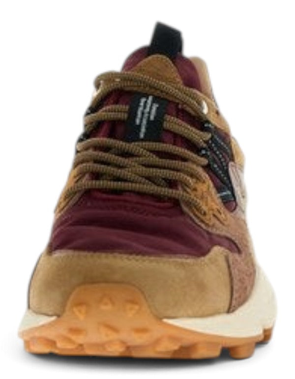 Flower Mountain Sneaker Yamano 3 Uni Suede/Nylon/Laminated Goat Skin Oak-Bordeaux-Bronze – dettaglio prodotto 5 – Master SKU FWM_2017818-82-2D43