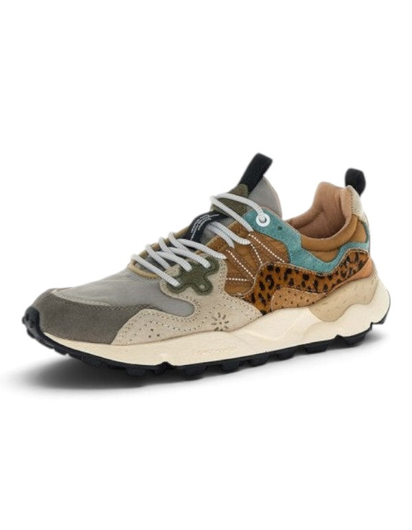 Flower Mountain Sneaker Yamano 3 Uni Suede/Pony Hair/Nylon Taupe-Beige-Copper – dettaglio prodotto 4 – Master SKU FWM_2017818-56-3D21