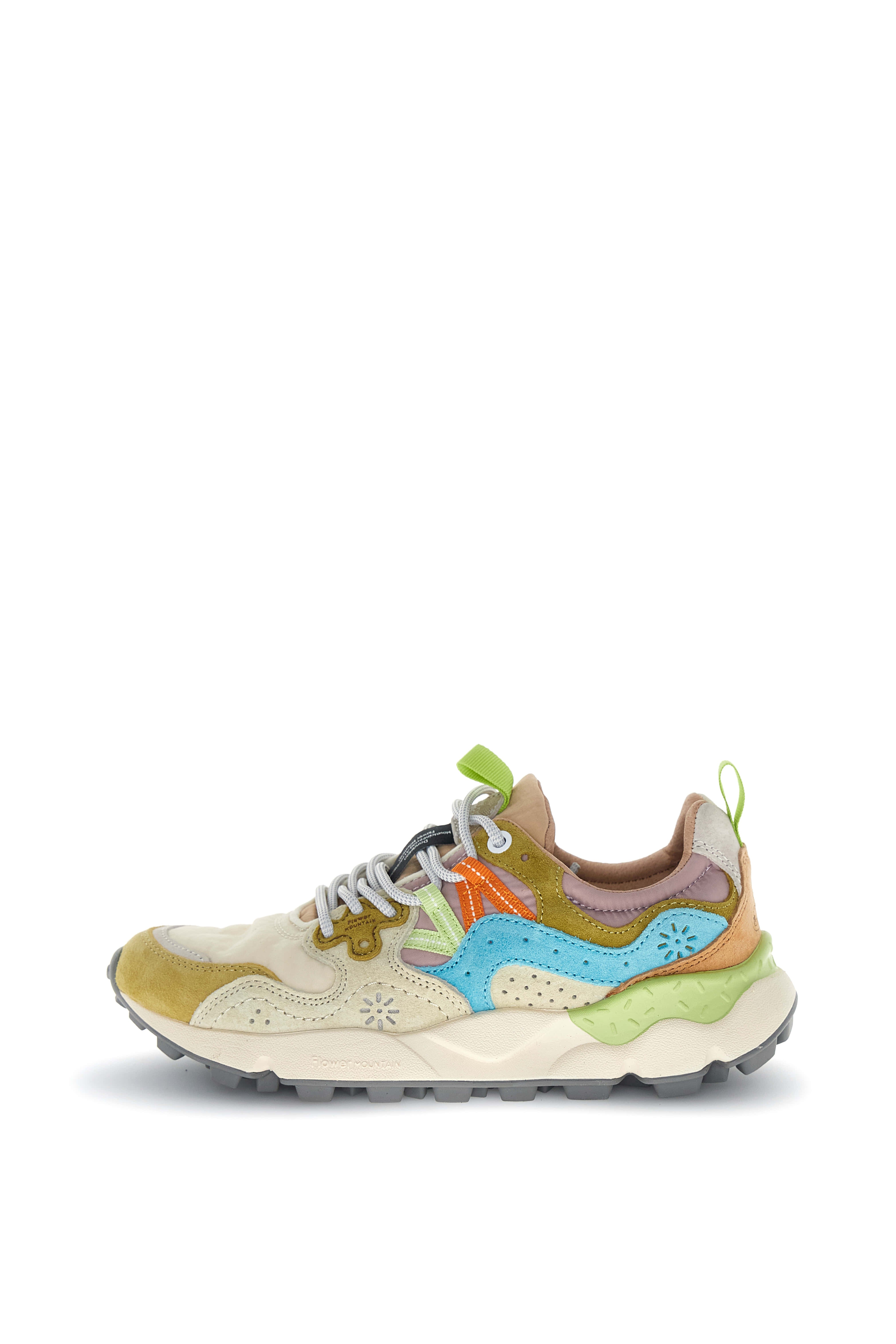 Flower Mountain Sneaker Yamano 3 Woman Suede/nylon Cream-milk-light Blue Beige – dettaglio prodotto 4 – Master SKU FWM_2017817-01-1E94