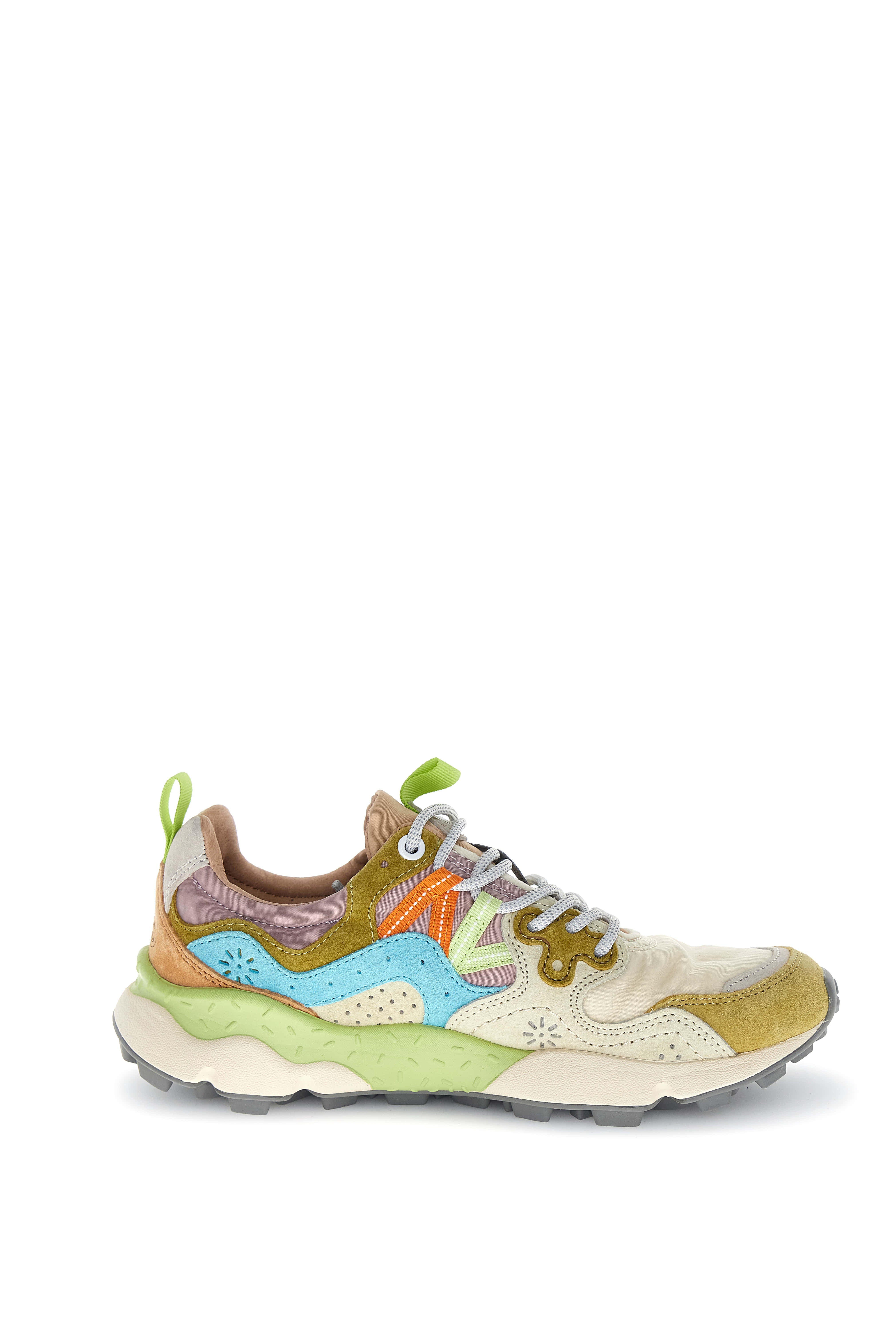 Flower Mountain Sneaker Yamano 3 Woman Suede/nylon Cream-milk-light Blue Beige – dettaglio prodotto 5 – Master SKU FWM_2017817-01-1E94