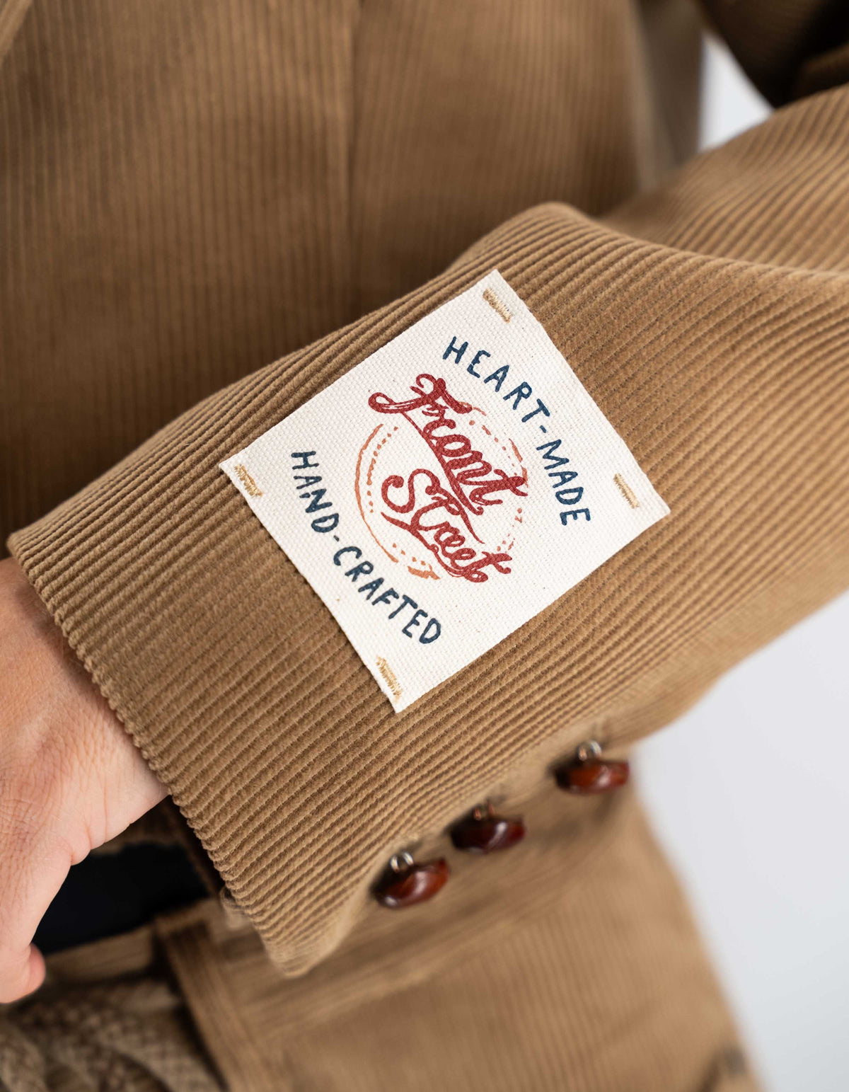 Front Street Corduroy Croped Blazer Cognac – dettaglio prodotto 3 – Master SKU FST_35595_COGNAC