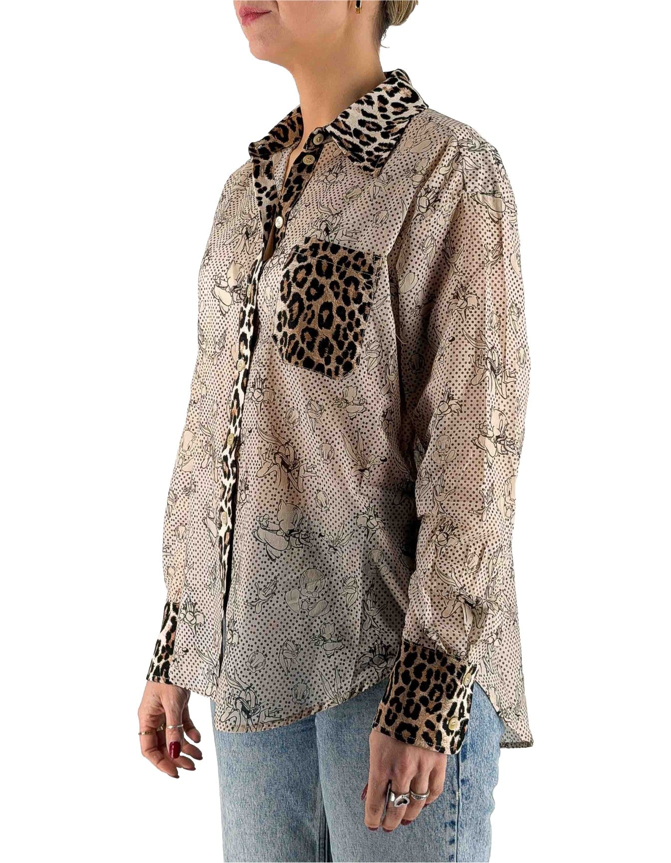 Front Street Looney Tunes Shirt Maculata – dettaglio prodotto 2 – Master SKU FST_37197_MARRONE