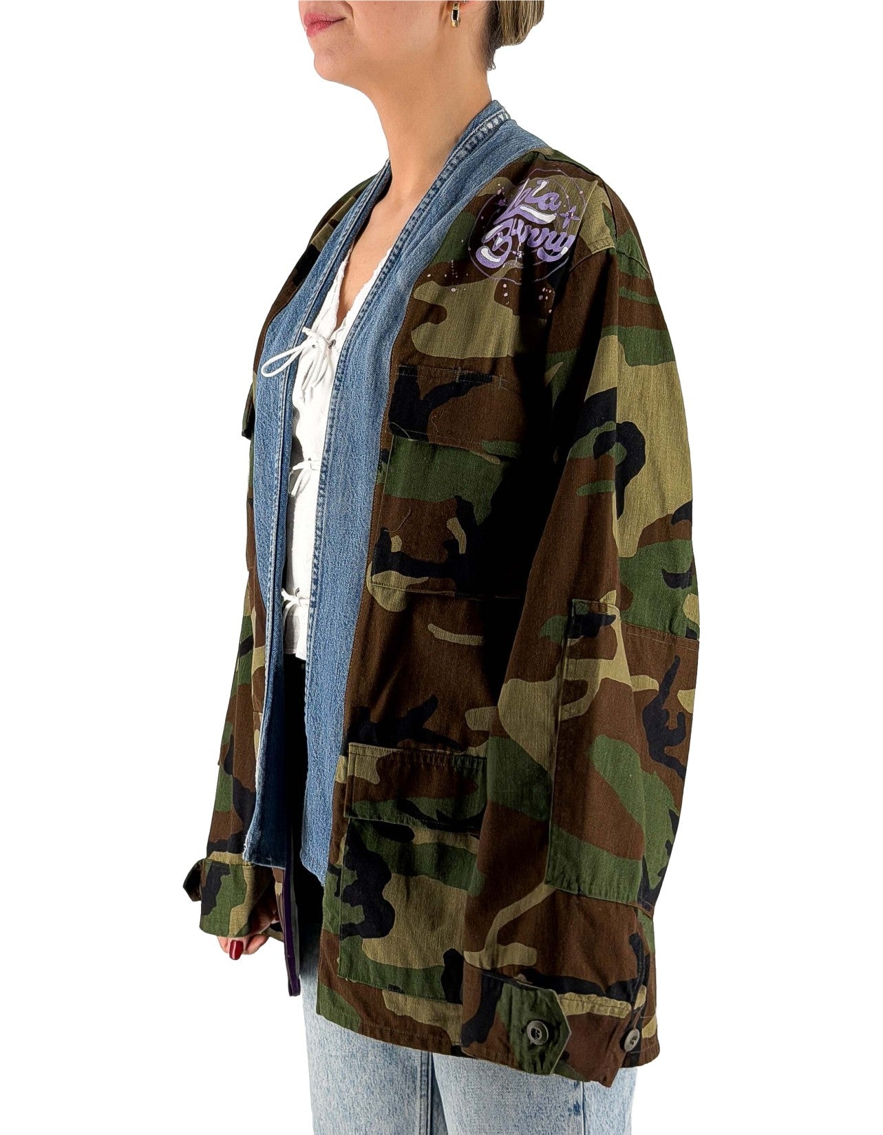 Front Street Reworked Jacket X Looney Tunes Verde – dettaglio prodotto 3 – Master SKU FST_37204_VERDE