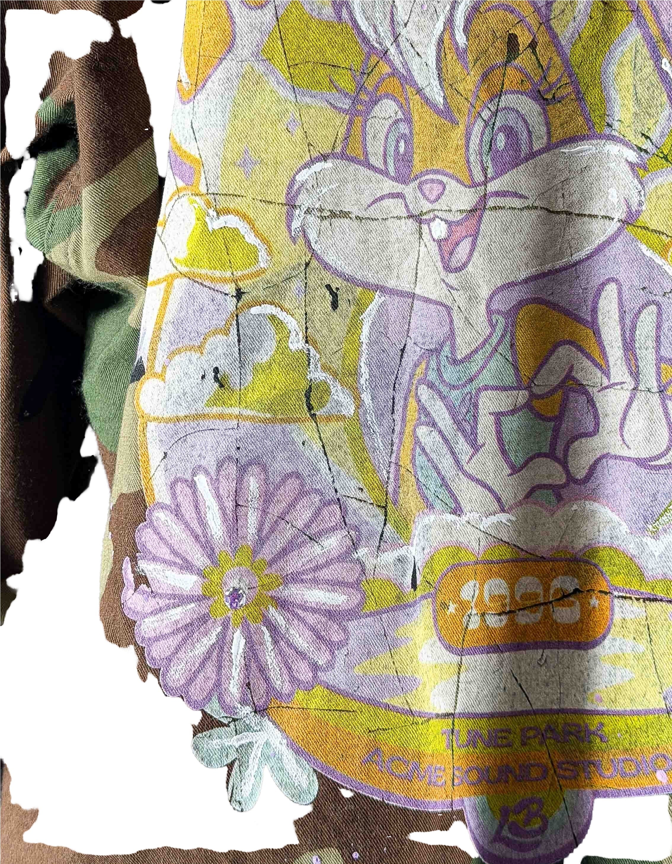 Front Street Reworked Jacket X Looney Tunes Verde – dettaglio prodotto 5 – Master SKU FST_37204_VERDE