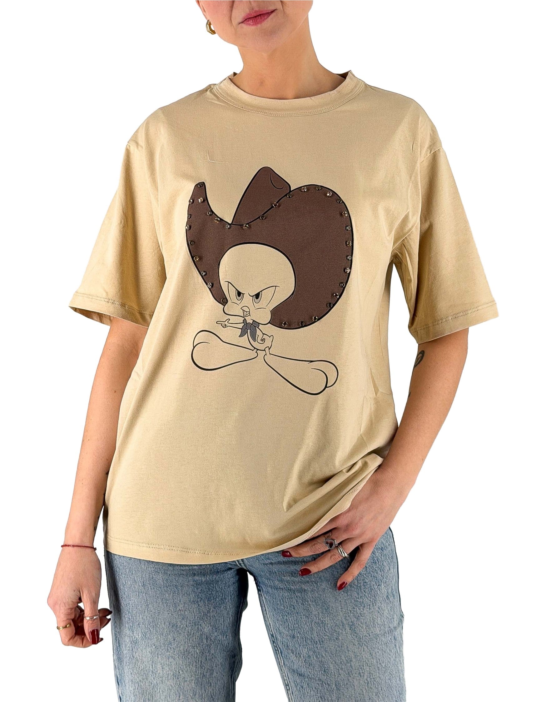 Front Street T-shirt Over X Looney Tunes Antique – vista principale – Master SKU FST_37210_ANTIQUE