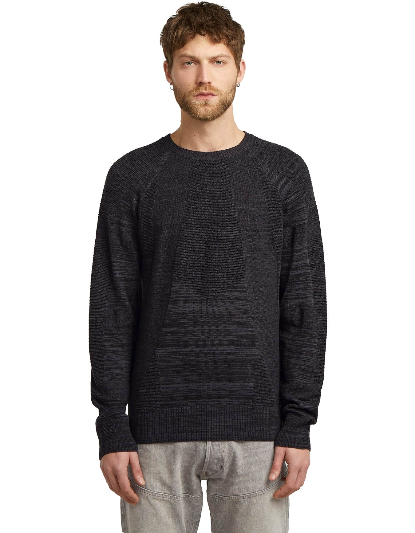 G-Star 3d Biker R Knit Dk Black/asfalt – vista principale – Master SKU GST_D26777-C259_7242