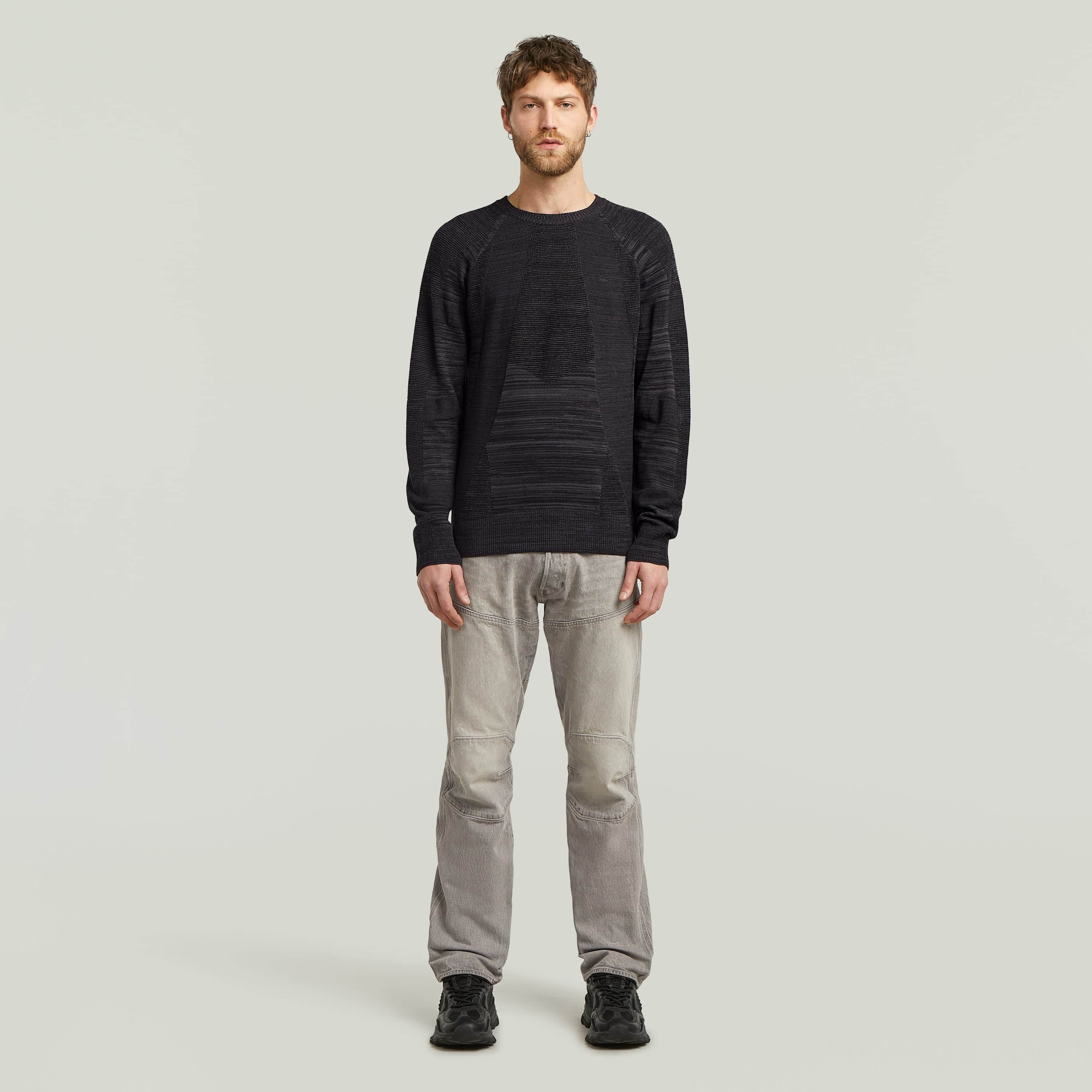 G-Star 3d Biker R Knit Dk Black/asfalt – dettaglio prodotto 6 – Master SKU GST_D26777-C259_7242
