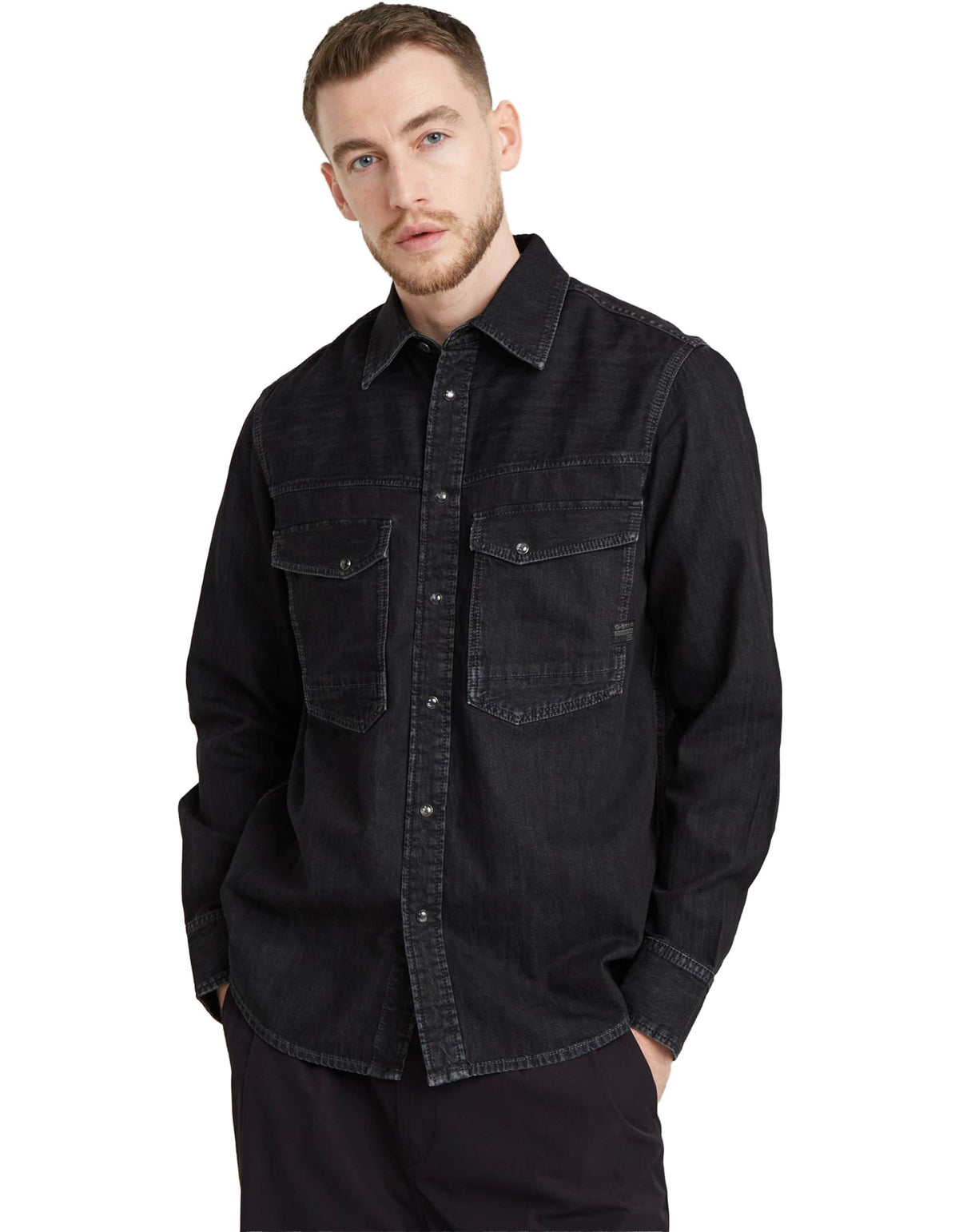 G-Star Camicia In Denim Dakota Nighttime Sky – dettaglio prodotto 3 – Master SKU GST_D23616-D540_G865