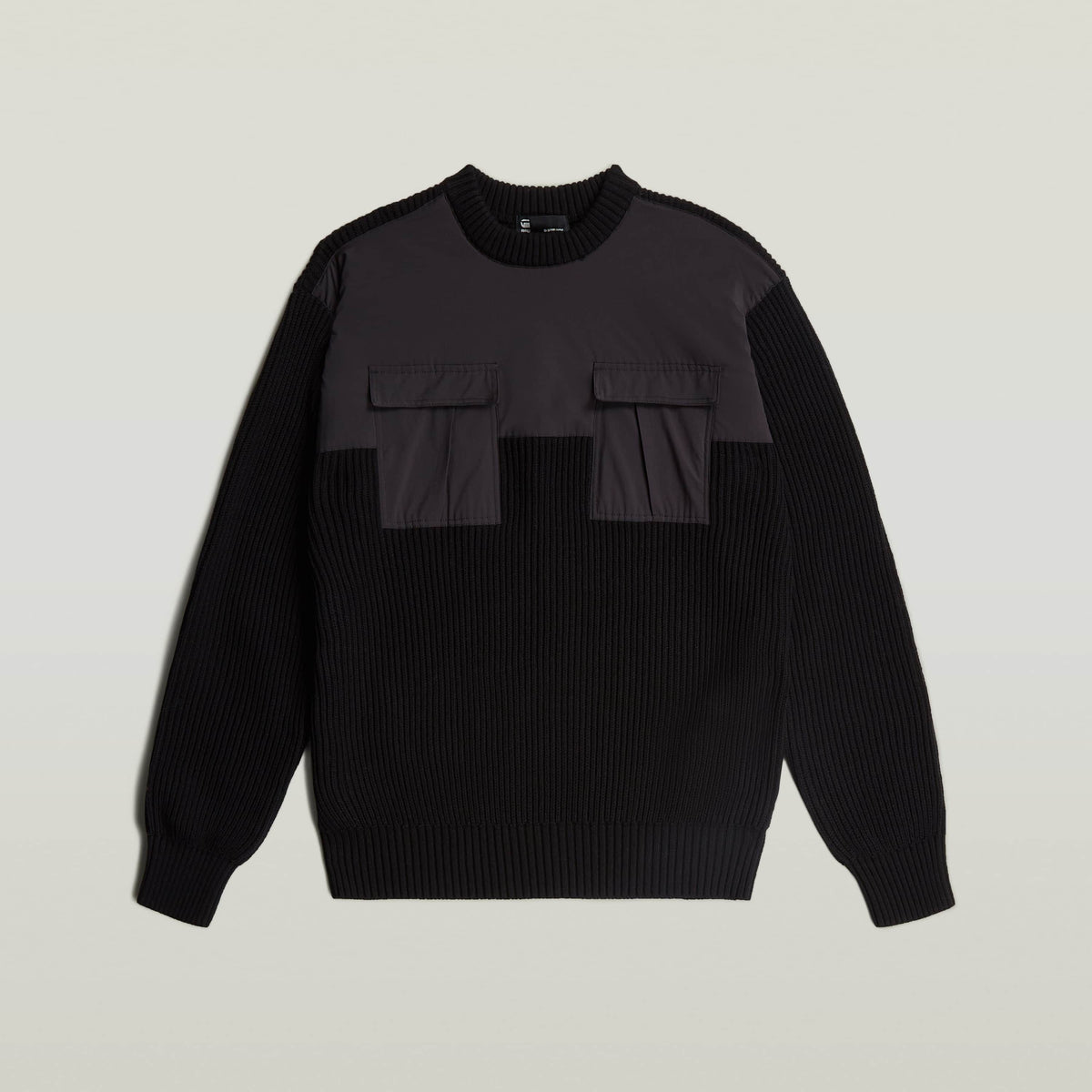 G-Star Maglia Woven Mix R Knit Dk Black – dettaglio prodotto 6 – Master SKU GST_D26725-C868_6484