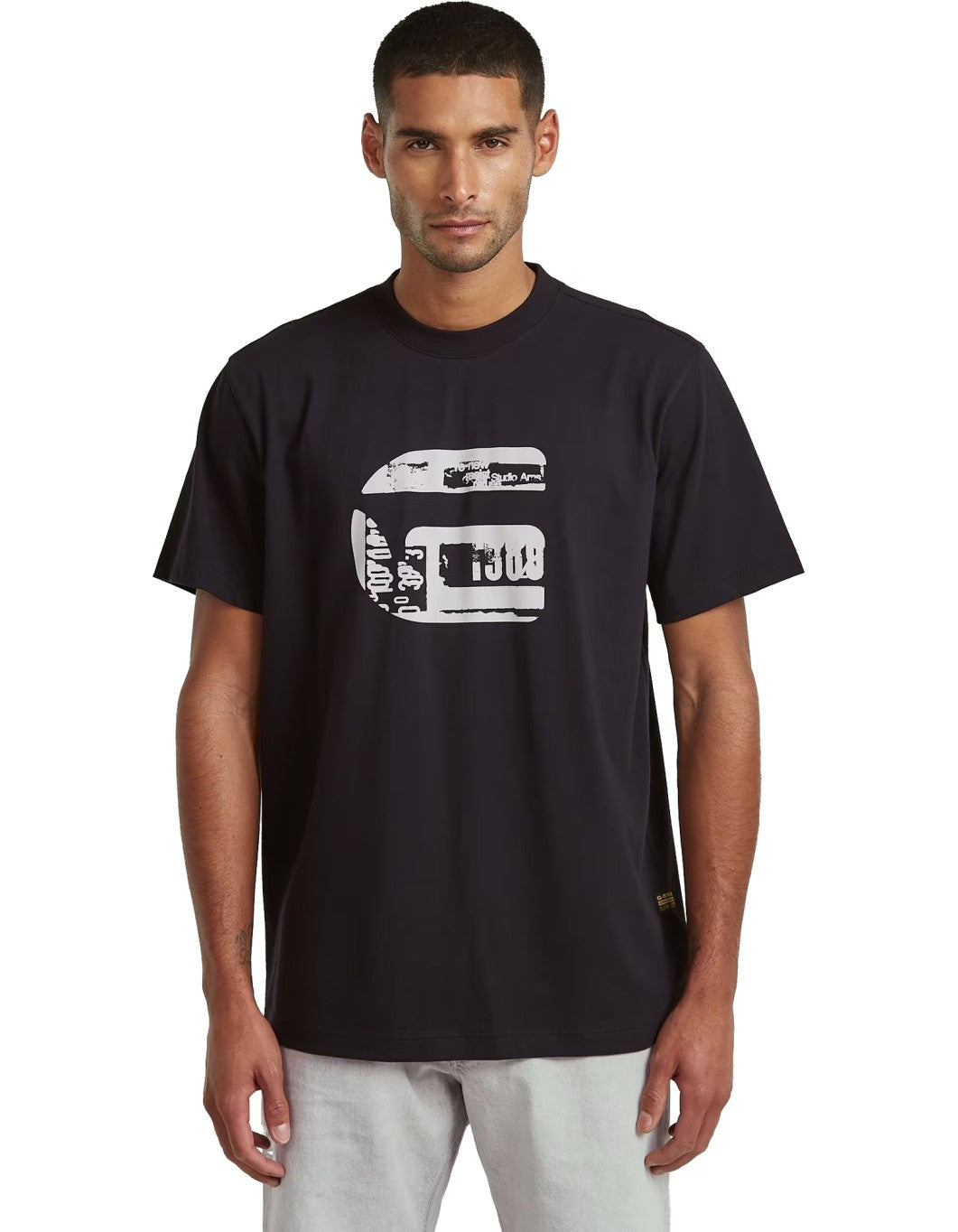 G-Star T-shirt G Icon Gr R T Dk Black – dettaglio prodotto 2 – Master SKU GST_D28823-E385_6484