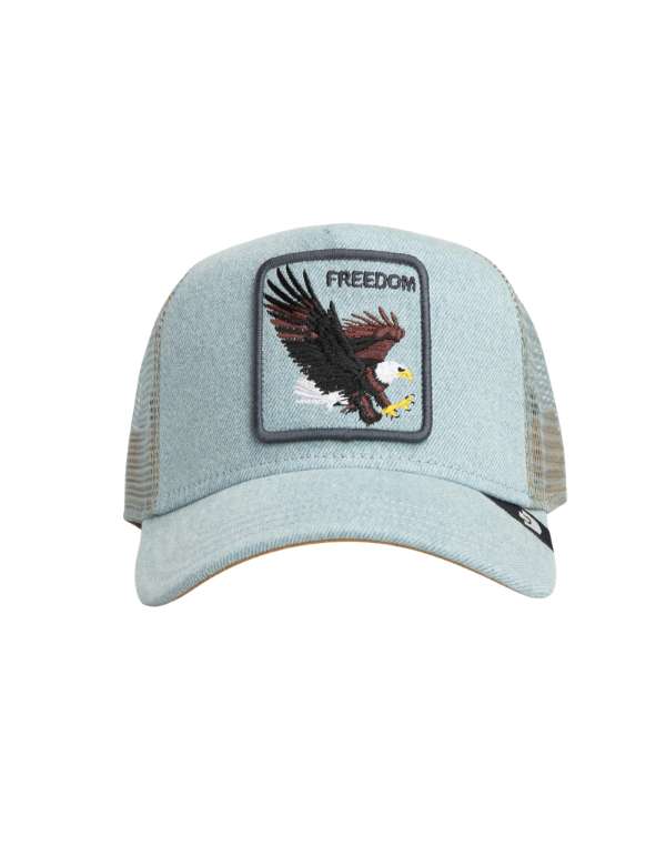 Goorin Bros. Cappellino Uomo Denim Eagle Light Denim – vista principale – Master SKU GOB_101-2956-DEN_ONE