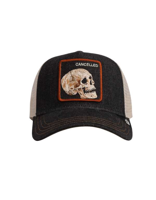 Goorin Bros. Cappellino Uomo Denim Skull Dark Denim – vista principale – Master SKU GOB_101-2959-DEN_ONE