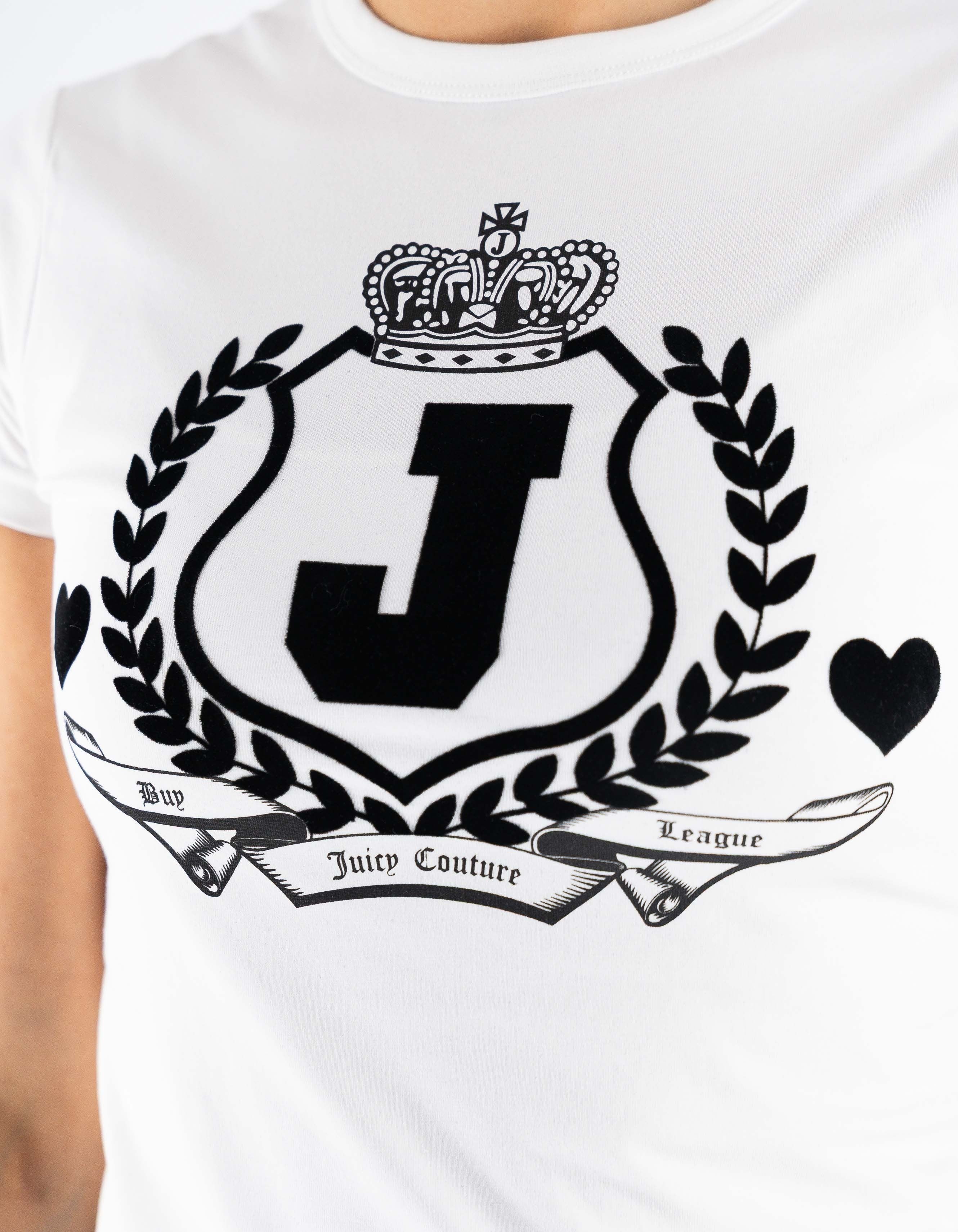 Juicy Couture Juicy Crest Ringer Tshirt Cotton – vista principale – Master SKU JUI_VIJP70695WJCJ10