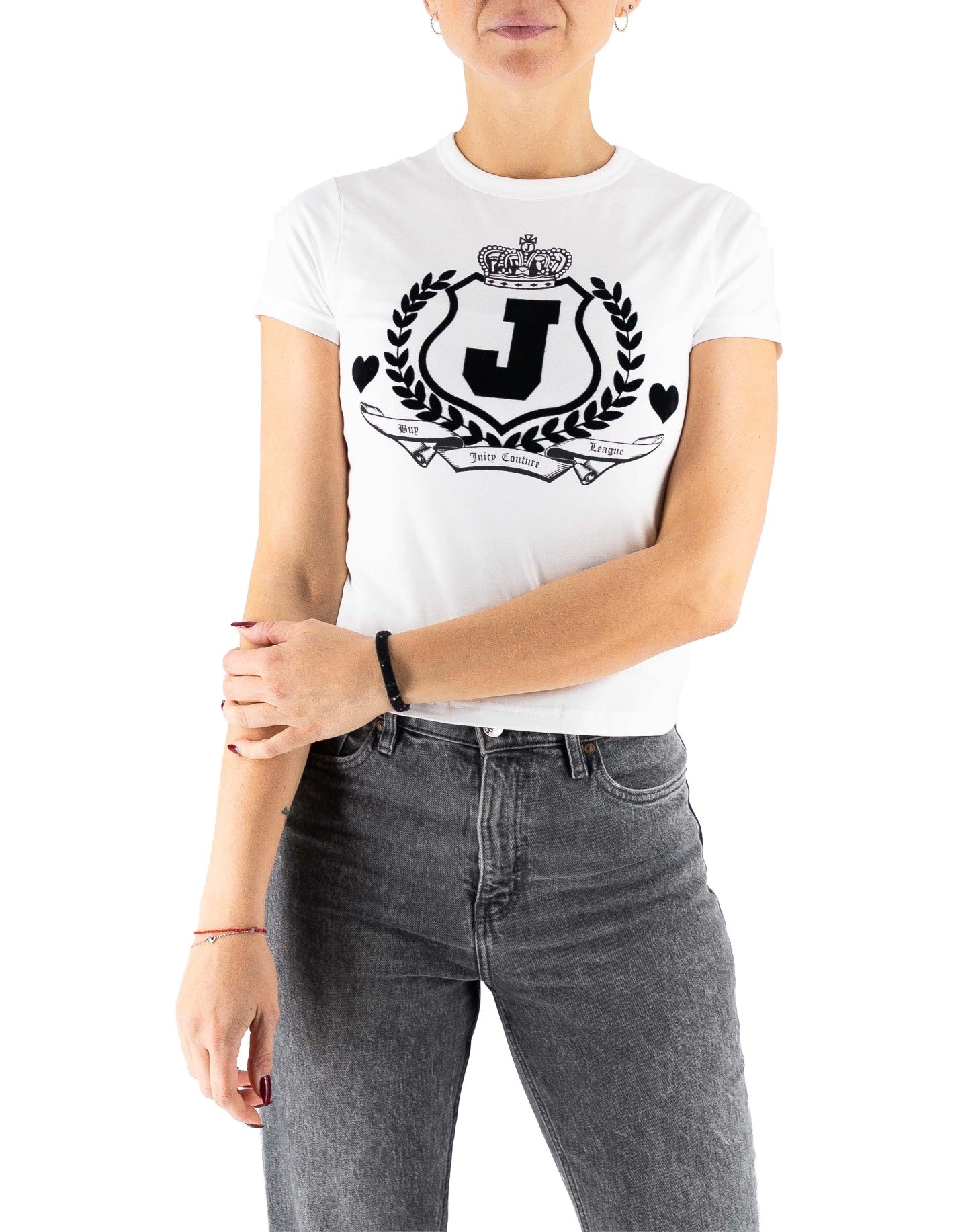 Juicy Couture Juicy Crest Ringer Tshirt Cotton – dettaglio prodotto 2 – Master SKU JUI_VIJP70695WJCJ10