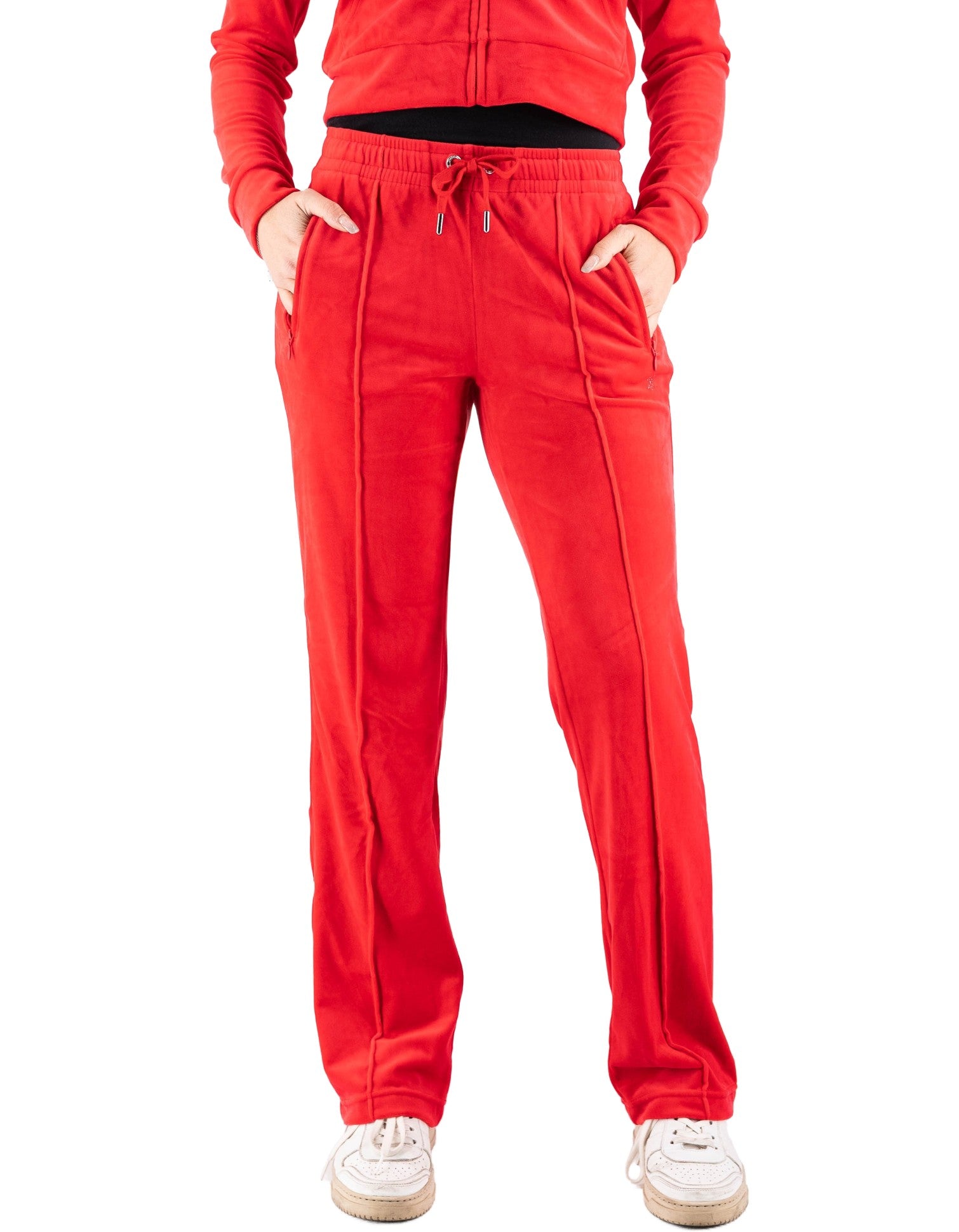 Juicy Couture Pantalone In Felpa Tina Outline Rosso – vista principale – Master SKU JUI_VIJH70699WPFTD2