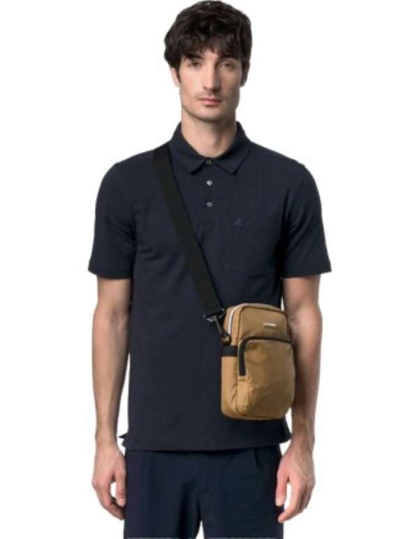 K-Way Borsa a tracolla Erloy Brown Bistre – vista principale – Master SKU KWAY_K7116VW_V04