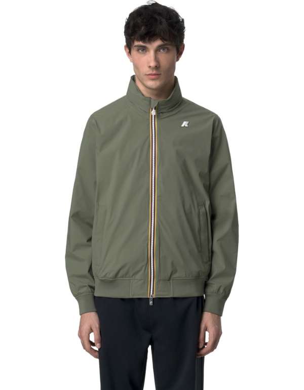 K-Way Giacca Amaury Stretch Nylon Jersey Green Lichen – vista principale – Master SKU KWAY_K3123VW_V15