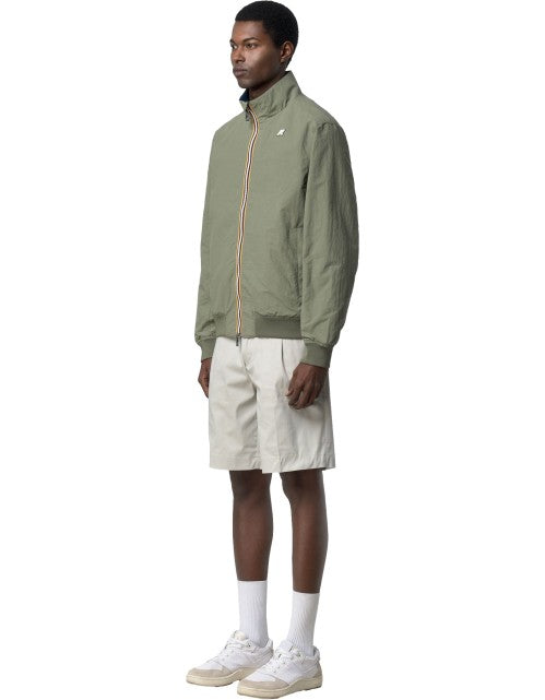 K-Way Giacca Arsene Cotton Double Green Lichen - Blue Insignia – dettaglio prodotto 6 – Master SKU KWAY_K8135PW_C44