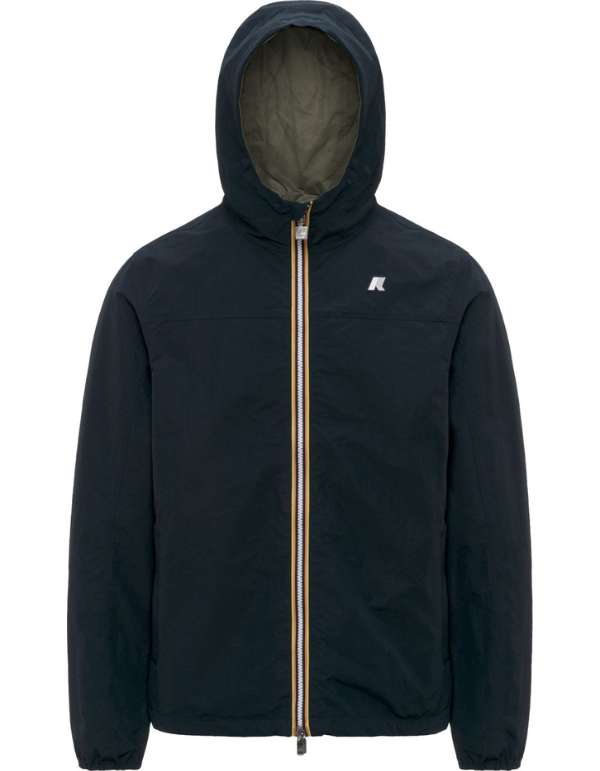 K-Way Giacca Jake Cotton Double Blue Depth - Green Lichen – vista principale – Master SKU KWAY_K51337W_B0T