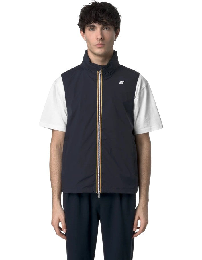 K-Way Gilet Valen Stretch Nylon Jersey Blue Depth – dettaglio prodotto 3 – Master SKU KWAY_K3123TW_K89
