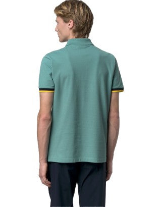 K-Way Polo Vincent Pique Green Mine – dettaglio prodotto 5 – Master SKU KWAY_K1125BW_WIC