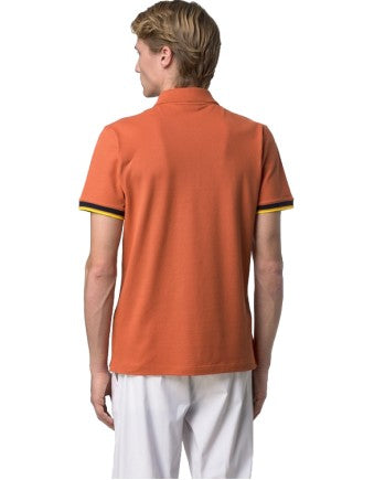 K-Way Polo Vincent Pique Orange Brownish – dettaglio prodotto 5 – Master SKU KWAY_K1125BW_896