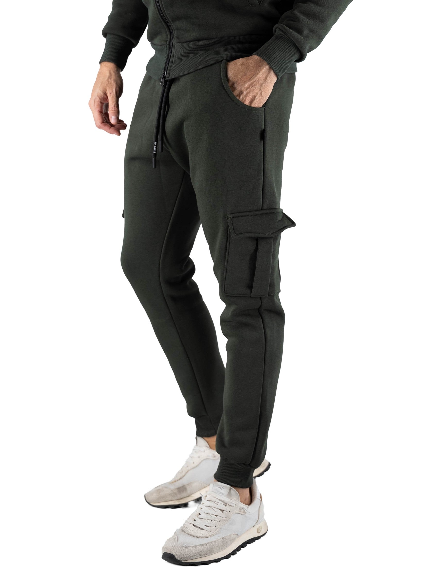 Ko Samui Basic Cargo Sweatpants Man Military – vista principale – Master SKU KSU_KPBW_BASIC_F5_MILITARY