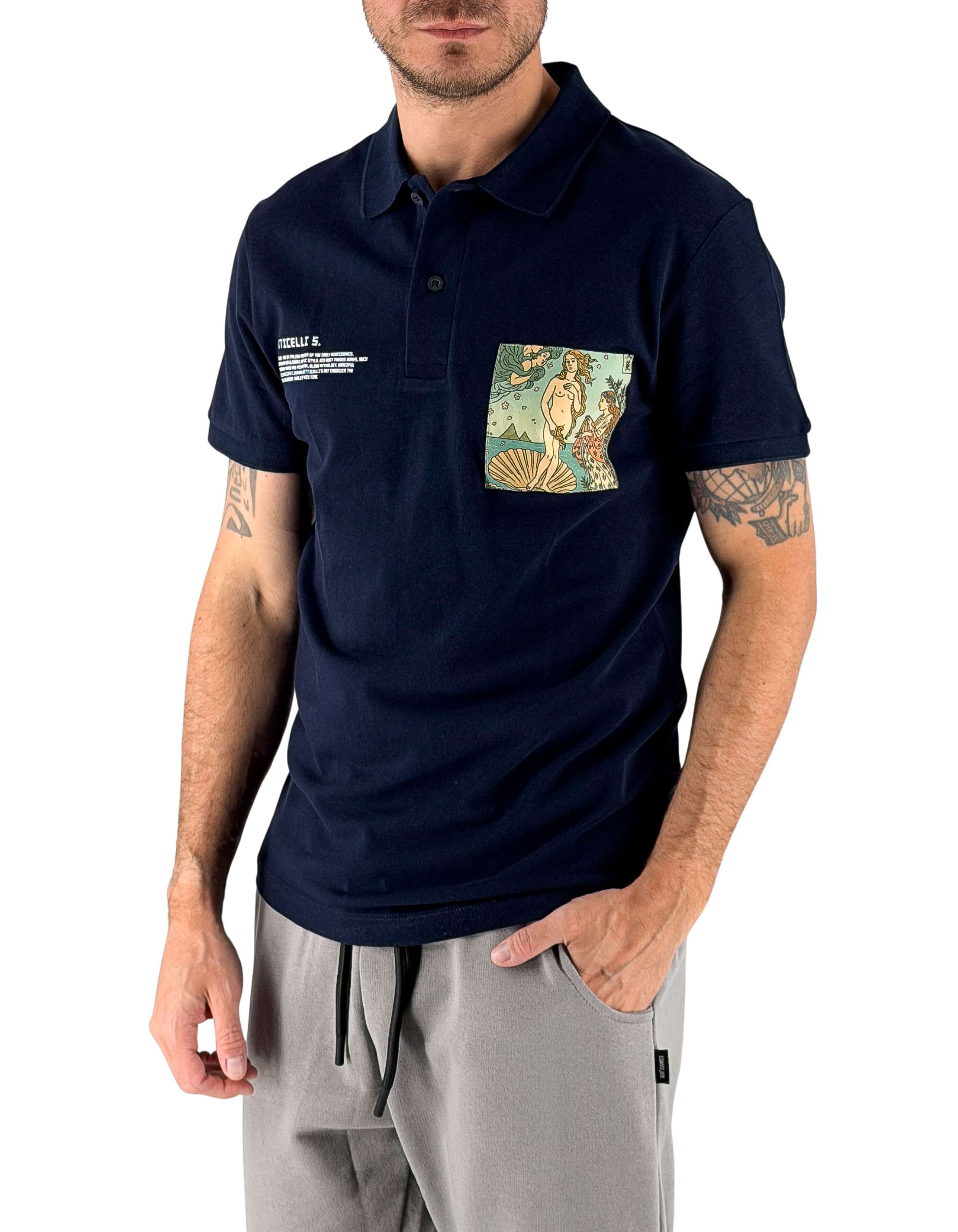Ko Samui Polo In Piquet 100% Cotone Botticelli – vista principale – Master SKU KSU_KOSX_S745_BOTTJP_BLU