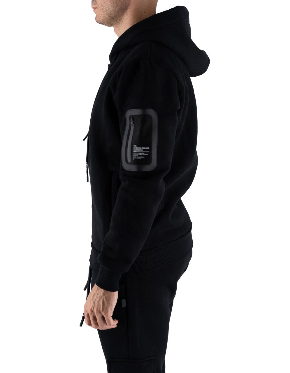 Ko Samui Repocket Full Zip Hoodie Man Black – dettaglio prodotto 3 – Master SKU KSU_KHZW_W128_REPOCKET_BLACK