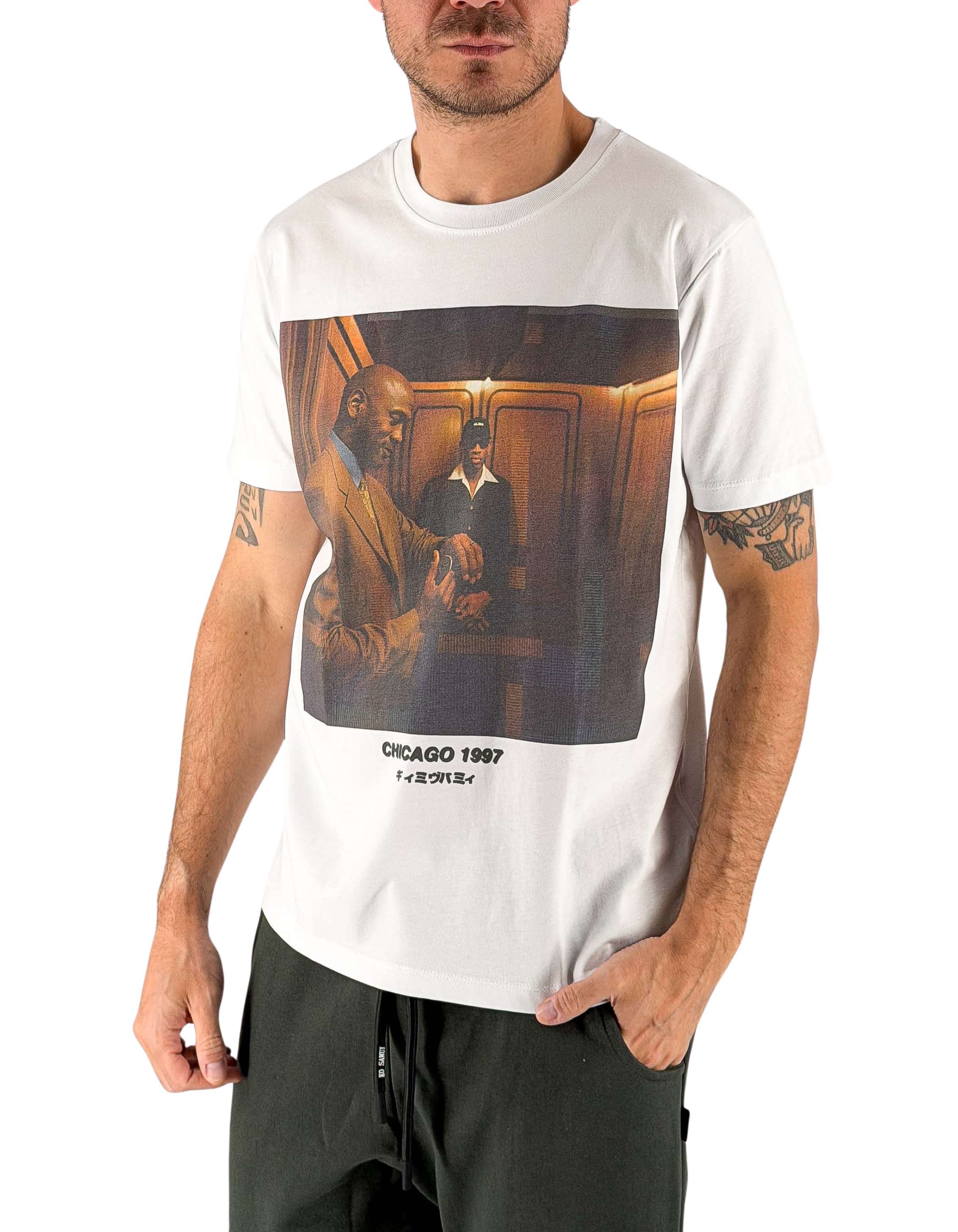 Ko Samui T-Shirt Uomo Chicago – vista principale – Master SKU KSU_KMTR_S788_CHICAGO_BIANCO