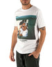 Ko Samui T-Shirt Uomo The King – vista principale – Master SKU KSU_KMTR_S786_GIO_BIANCO